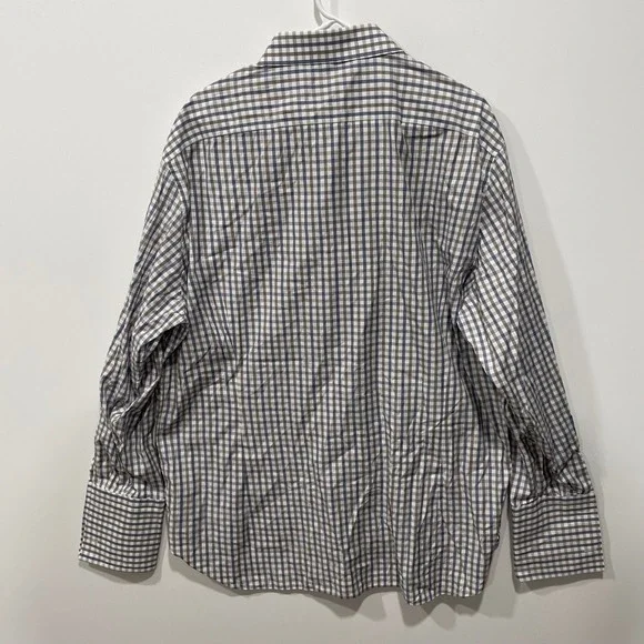 Ermenegildo Zegna Su Misura Mens Gingham Regular Fit Button Down 19 41 - Picture 6 of 10